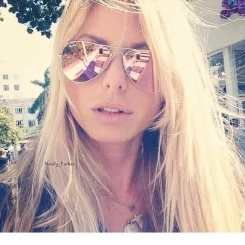 Ray-Ban (Store Display) Aviator Pink Mirror RB3025 - Picture 9 of 10